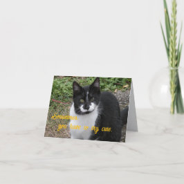 Sometimes, you have to try cute. dankeskarte