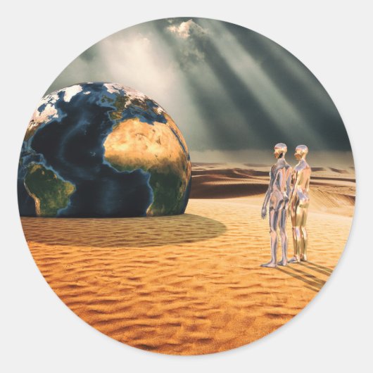 Somewhere Else – Facing the World Runder Aufkleber (Vorderseite)