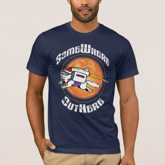 someWhere OutHere - T - Shirt mit flying Cat Desig