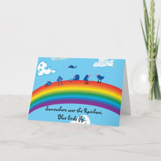 Somewhere over the rainbow dankeskarte (Vorderseite)
