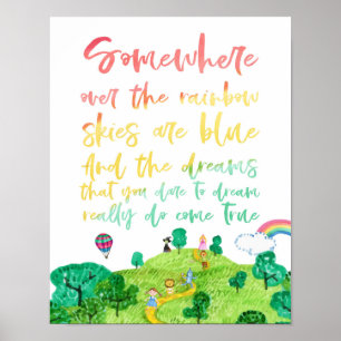 Somewhere Over The Rainbow Wandkunstposter Poster