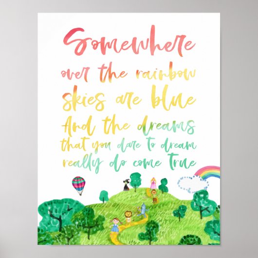 Somewhere Over The Rainbow Wandkunstposter Poster (Vorne)