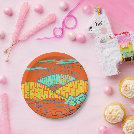 Somewhere / Sometime Dinner Plate Pappteller (Party)