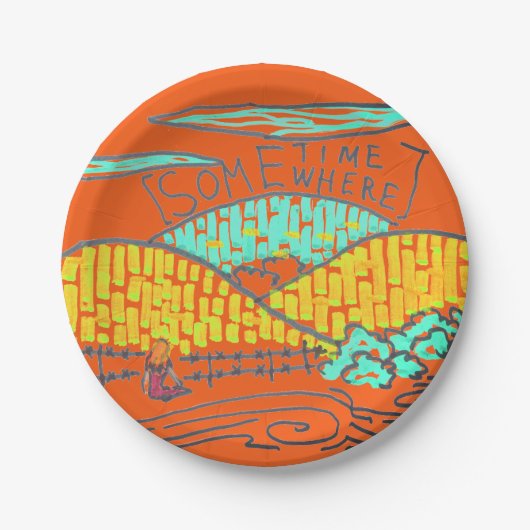 Somewhere / Sometime Dinner Plate Pappteller (Vorderseite)
