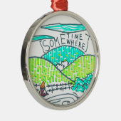 Somewhere / Sometime Silbernes Ornament (Rechts)