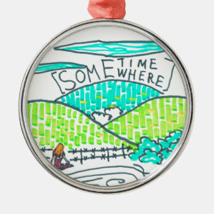 Somewhere / Sometime Silbernes Ornament