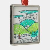 Somewhere / Sometime Silbernes Ornament (Rechts)
