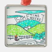 Somewhere / Sometime Silbernes Ornament (Vorne)