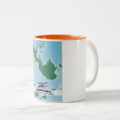 Sommarøy Norwegen Reiseplakatkarte Zweifarbige Tasse (VorderseiteRechts)