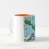 Sommarøy Norwegen Reiseplakatkarte Zweifarbige Tasse (Vorderseite Links)