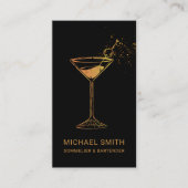 Sommelier Bartender Cocktail Club Visitenkarte (Vorderseite)