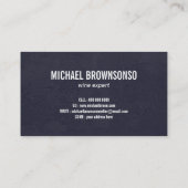 Sommelier Black Blue Wine Flasche Visitenkarte (Rückseite)