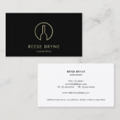 Sommelier Black Wine Flasche Logo Visitenkarte (Vorne/Hinten)