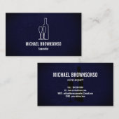 Sommelier Blue Wine Flasche Visitenkarte (Vorne/Hinten)