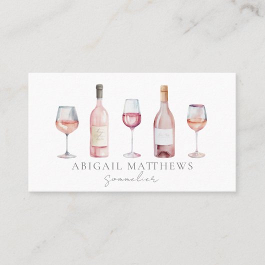 Sommelier Elegante Visitenkarte (Vorderseite)