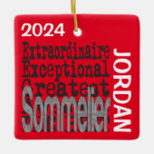 Sommelier Extraordinaire CUSTOM Keramikornament (Vorderseite)