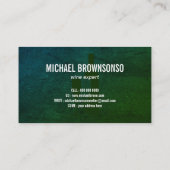 Sommelier Green Wine Flasche Visitenkarte (Rückseite)