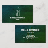 Sommelier Green Wine Flasche Visitenkarte (Vorne/Hinten)