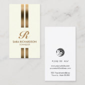 Sommelier Monogram Faux Gold Visitenkarte (Vorne/Hinten)