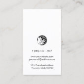Sommelier Monogram Faux Gold Visitenkarte (Rückseite)