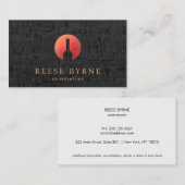 Sommelier Red Wine Flasche Business Card Visitenkarte (Vorne/Hinten)