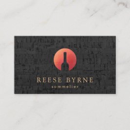 Sommelier Red Wine Flasche Business Card Visitenkarte
