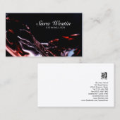Sommelier Script Wine Flow Business Card Visitenkarte (Vorne/Hinten)