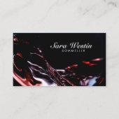 Sommelier Script Wine Flow Business Card Visitenkarte (Vorderseite)