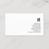Sommelier Script Wine Flow Business Card Visitenkarte (Rückseite)