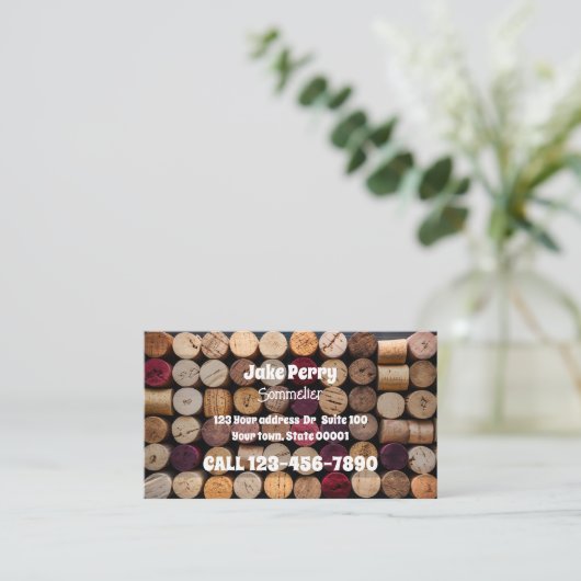 Sommelier Visitenkarte (Stehend Vorderseite)