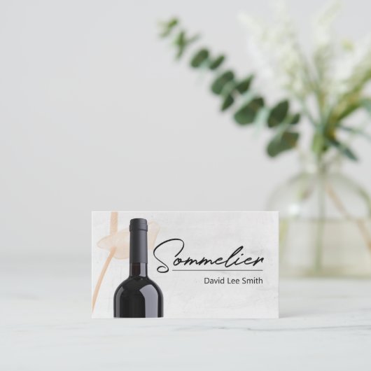 Sommelier Visitenkarte (Stehend Vorderseite)