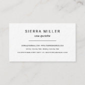 Sommelierwein aus Wasserfarben Visitenkarte (Rückseite)