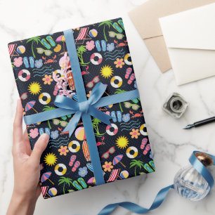 Sommer 01.b.Schwarze BG Geschenkpapier