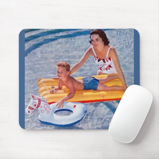Sommer 1950 im Pool Mousepad (Mit Mouse)