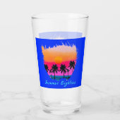 Sommer 1980er Beach Retro Vibe Glas (Rückseite)