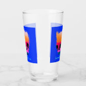 Sommer 1980er Beach Retro Vibe Glas (Links)