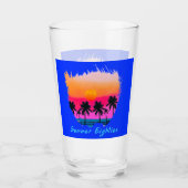 Sommer 1980er Beach Retro Vibe Glas (Vorderseite)