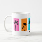 Sommer 1980er Jahre Palm Tree Vintag Vibes Kaffeetasse (Links)