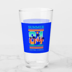 Sommer 1984 Retro Vibe Beach Thema Glas