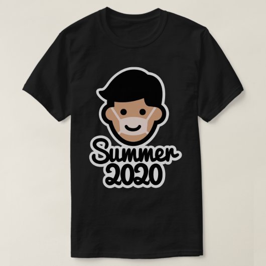 Sommer 2020 Gesichtsmaske Sonnenblende Urlaub Face T-Shirt (Design vorne)