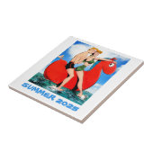 Sommer 2025 Beach Fun! Marble Stone Untersetzer (Seite)