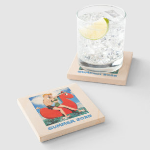 Sommer 2025 Beach Fun! Marble Stone Untersetzer