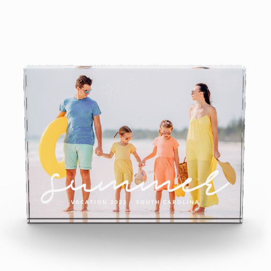 Sommer 20XX Familienurlaub Moderne, einfach Fotoblock (Vorderseite)