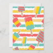 Sommer 3. Geburtstag Einladung mit Popsicle (Rückseite)