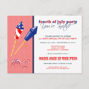 Sommer 4. Juli Party/Cookout Einladung: 2a Einladung