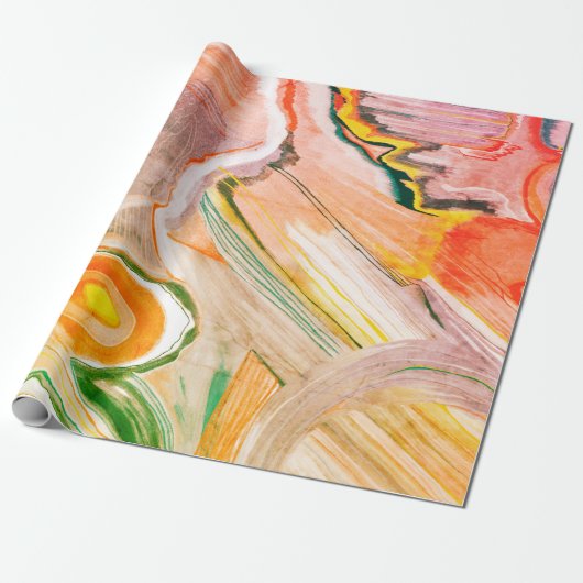 Sommer 70er Bonbongeschenk Packung Geschenkpapier (Ungerollt)