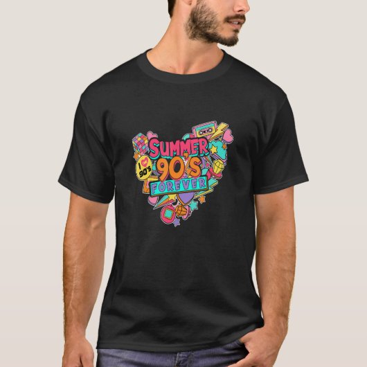 Sommer 90's Ein ewig Hallo Sommer Vibes Summertim T-Shirt (Vorderseite)