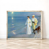 Sommer Abend am Strand in Skagen, P.S. Kroyer Poster