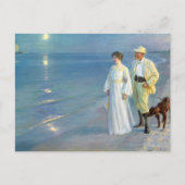Sommer Abend am Strand in Skagen, P.S. Kroyer Postkarte (Vorderseite)