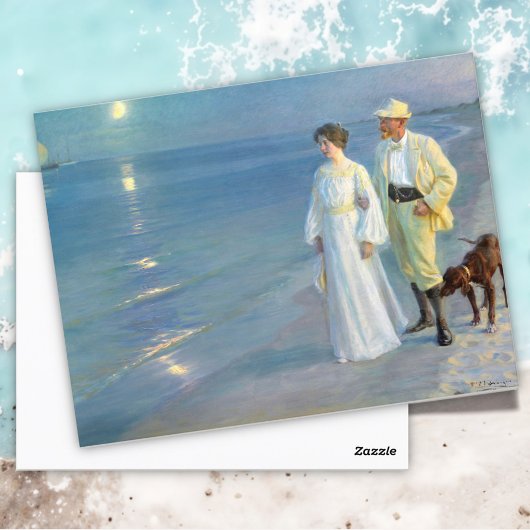 Sommer Abend am Strand in Skagen, P.S. Kroyer Postkarte